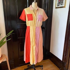 English factory Colorblock dress